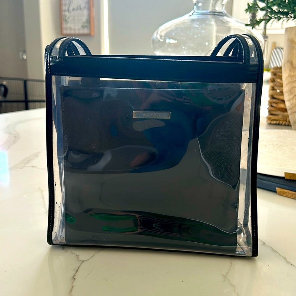 Gucci 3 in 1 shoulder/clutch handbag Vinyl Leather
